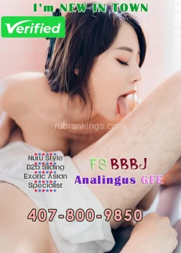 Orlando BodyRubs Offered By (407)800-9850 | Bodyrubs (407)800-9850 is asianand offers nuru massages, asian massage, bodyrubs in Orlando and available for incall on rubrankings Open daily 9aam - 11:3.pm
<a href="tel:+14078009850">407-800-9850</a>
561 N Semoran Blvd, Orlando, FL 32807
꧁ UPSCALE & CLASSY ꧂
꧁ Highly Skilled! beautiful & FLAWLESS! ꧂
꧁ VERY CLEAN & DISCREET no hesitation ꧂
꧁ sexy athletic figure w/ curves ꧂
꧁ we would love to have some fun ꧂
꧁ We love what we do! ꧂
꧁ Open minded ꧂
꧁ Sexy from head to toe curves ꧂
꧁ Body to body ꧂
꧁ You will be Addicted coming back for more ꧂
꧁ AMAZING SkillS ꧂
꧁ Everything you want is here ꧂
☎️☎️ Call me now baby hoeny girls waiting for u
꧁꧂ Desire to satisfy you
꧁꧂ You won't find such beautiful Asian girls anywhere else.
꧁꧂ We pride ourself in making you feel comfortable.