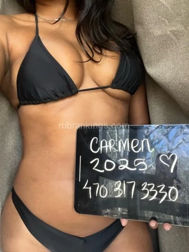 (470)317-3330 is Blackand offers nuru massages, asian massage, bodyrubs in Atlanta and available for incall on rubrankings ** HOUR SESSIONS GET PRIORITY SCHEDULING **

( Click my link to check my reviews on the erotic review    https://www.theeroticreview.com/reviews/carmen-4703173330-363876 )

All of my photos are of me and me only. My photos are real. 

❤️❤️❤️Enjoy a relaxing massage with Carmen. A very sweet girl with a pretty face. Brown skin, slim and tall with subtle curves and perky C cups. Located in a safe, private and upscale location. Offering a great massage with a little more attention to you ;) Come and meet me. 

If I miss your call please text me with your desired appointment time, and your session and I will get back to you as soon as possible ❤️❤️❤️

*heated oils
*ambience  
*fresh towels
*massage table
*heated towels
*music
*good company
*relaxing massage :)

❌❌❌
Donations
100 hh fbsm(topless)
200 H full body sensual massage (topless)
150HH nude b2b  
250 H nude b2b 
❌❌❌


CASH / CASH APP ONLY

NO FULL SERVICE! 

 

 

 