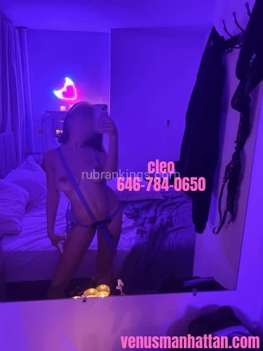 New york BodyRubs Offered By (646)784-0650 | Bodyrubs (646)784-0650 is Caucasianand offers nuru massages, asian massage, bodyrubs in New york and available for both on rubrankings Hi boys, I’m Cleo. I’m 22 year old stunner with a mesmerizing blend of Egyptian-French heritage. My honey brown hair frames my pretty face with and accentuates my soft olive skin. My pretty face has classically beautiful features with high cheekbones, ocean blue eyes and plump pink lips. Standing at 5’5”, I have a petite build with a pilates body that's perfectly tight and feminine. I have all natural curves with perky 34D breasts, a slim waist, and a toned booty you won’t be able to resist. I know you won’t be able to keep your hands to yourself. Well-cultured and well-traveled, my sweet, flirty, and fun personality is just as enticing as my stunning looks. I’m eager to please and my intuitive touch will have you mesmerized. Well-versed in kink and fetish friendly, I’m a goddess who can be sweet or spicy. Whether you crave the tender touch of adoration or the firm hand of command, I'm here to fulfill your every desire. As a skilled mistress of seduction, I excel in the art of anticipation and love teasing you to the brink of ecstasy before granting you the ultimate release. Do you want to be adored or commanded? Caressed or spanked? Both? The choice is yours, and I love to cater to your every need. From the gentle caress of silk against bare skin to the sting of a well-placed slap, I thrive on exploring the full spectrum of sensation with you.
**I offer an incredible nuru massage with genuine nuru gel! Enjoy a premium experience of sensual body to body sliding that will leave you totally mind blown!**
Come by my private, clean apartment in Midtown West, Manhattan. There is a shower available.
I accept same day bookings! Light screening required for new friends!
availability: check the schedule here 📆 https://www.venusmanhattan.com/schedule
rates: $200 half hour / $280 hour
nuru rates: $300 half hour / $380 hour
call / text: 646-784-0650
email: cleolikestoplay@proton.me
more pictures: https://www.venusmanhattan.com/cleo
location: midtown west