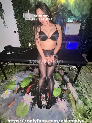 (619)512-2835 is asianand offers nuru massages, asian massage, bodyrubs in San diego and available for incall on rubrankings Hi, I’m Miyu ♡ If we’ve already met, please save my number—I'm not always active online. Feel free to reach out to me directly if you don't see my post. If you're new here, welcome! I'm so excited to meet you. To ensure a safe and enjoyable experience for both of us, I ask that all new guests complete my introductory screening form just once. I am selective with my time and only see respectful, well-mannered gentlemen. When reaching out, text me with the following:

Hi Miyu, my name is: _____  (what should I call the cutie I’m talking to?)
I'm interested in: _____ (service)  
Preferred date/time: _____  
Provider reference: I've seen ____, and her number is ____.
(If you don’t have references, alternate screening options are available)

✨ Offerings

I have three rooms designed for different experiences. Choose the service you desire so I can prepare accordingly. Each room is unique. Try them all—you might discover your new favorite... is Miyu! :D 🎊

🧖‍♀️ FBSM — Full Body Sensual Massage (Upstairs Spa Room)
Includes sensual touch, professional-grade massage, and hand relief.  60 min – 200

NEW: Miyu's massage table can now switch to Milking Table & Bondage. Please let me know your preferred setup before your appointment so I can prepare everything in advance
🥛 1 hour milking (choose MSOG or Edging)  — 300

🪢 Shibari (Japanese rope bondage) COMING SOON. I am new to this and learning, please be patient. 

🍦Bedroom Experience (CA King Bed)
A sensual, intimate session. If you’re feeling more adventurous, check out my bondage sessions below.
30 min – 200
45 min – 260
60 min – 300
90 min – 400
2 Hr — 600

⛓ Bondage on my 🛏 (All consensual and tailored to your comfort) Pegging /Toy Play Optional – View my photos to select your preferred toys
30 min  — 260 
60 min — 360

💦 Real Japanese Nuru:  45 min 400 or 60 min 500 (Ask for details)

Hope you’re ready for me 💋