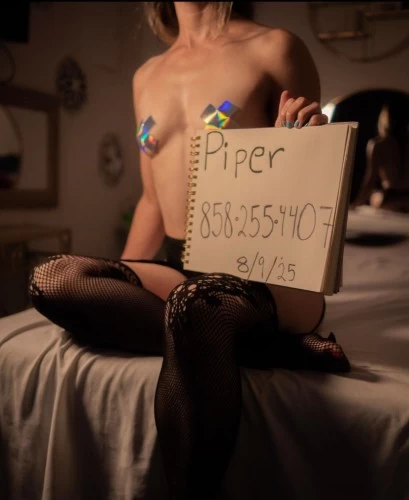 (858)255-4407 offers Bodyrubs in San Diego,California (858)255-4407 is ethnicity_Caucasianandoffers nuru massages, asian massage, bodyrubs in San Diego and available for service_location_incallon rubrankings It is, Piper, your friendly neighborhood spidergirl. Come hang out with me and let’s get sensual, your senses will tingle. I love what I do 💋 I am truly one of a kind, very little shocks me. No judgement here, but let’s keep it civil and polite.
I’m available most days and times, even late-night, with two hours notice at least.  
FBSM Donations
15 min 🍓180
30 min 🍓 200
45 min 🍓 260
60 min 🍓 300
~💠To book, please Text me and include💠~
First name
Age
Profession
Time desired
Session length
Please be respectful and kind. You be a gentleman and I’ll be a lady💋
I’m clean and ready and expect you to have a high hygiene standard as well 🥰
No negotiations or bargaining. Please respect my time and donations.
INDEPENDENT
❤ 100% Real Photos
❤ Discrete Location
❤ Bleached Clean Linens
❤ Water Bottles
❤ Onsite Shower
❤ Warm oil and Steamed Towels
❌ More Photos🚫
❌ Bargaining/Trading🚫
❌ Explicit Texts🚫
❌ Inquiring About FS (Not available ever)🚫