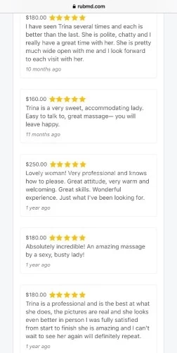 (724)590-2406 is 0and offers nuru massages, asian massage, bodyrubs in Fort worth and available for both on rubrankings Hello, I’m Trina
I delight in connecting with sensual, open-hearted gentlemen who value authenticity, generosity, and genuine connection. With extensive training in bodywork, tantra, and the healing arts, I am passionate about guiding shared experiences of pleasure, presence, and transformation.

I have a luscious, curvy, and fit dancer’s figure—shaped by years of salsa—with full hips, a soft yet sculpted derrière, and an ample, natural bosom. My long blonde hair, pillowy lips, warm skin, and flowing, juicy energy offer a rich and unforgettable sensory experience.

You’ll feel right at home in my clean, cozy, candle-lit private apartment. A shower is available for your convenience. Outcalls are also welcomed with additional consideration based on location.

⸻

OFFERINGS

Massage (relaxation, bodywork, energy-centered touch)
• 1 hour — $200
• 90 minutes — $300
• 2 hours — $400

Massage Plus (mutual, intimate, includes FS)
• 1 hour — $300
• 90 minutes — $400
• 2 hours — $500

Specialties & Upgrades:
Domination, fetish exploration, duo/four-hand sessions, and other tailored experiences are available. Let’s discuss your desires respectfully.

Outcall:
Available with added consideration based on distance and logistics.

⸻

FAQ

Where are you located?
I’m just minutes from downtown, in a private, discreet apartment.

Do you host in a house, hotel, or apartment?
I host in my private residence—a serene, comfortable apartment.

Do you offer outcall?
Yes, with a travel fee based on your location.

Are you a cop?
Absolutely not. I have verified ads and glowing reviews across all major platforms confirming my legitimacy.

Are the photos really you?
Yes. All my photos are real, recent, and 100% me—consistently on reputable ad sites.

Are you independent?
Yes, I am 100% independent and work by choice, with heart and intention.

Do you have a shower available?
Yes, feel free to refresh before or after our time together.