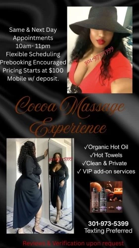 (301)973-5399 is ethnicity_Mixedandoffers nuru massages, asian massage, bodyrubs in Knoxville and available for service_location_bothon rubrankings 🔷ℂ𝕠𝕞𝕡𝕒𝕟𝕚𝕠𝕟 | 𝔽𝕖𝕥𝕚𝕤𝕙 𝔾𝕠𝕕𝕕𝕖𝕤𝕤 | 𝕄𝕒𝕤𝕤𝕖𝕦𝕤𝕖 🔷


🔺Your FIRST text MUST include the following: 
Age:
Race:
Location:
I’d like to meet  (WINDOW of availability) :

🔹𝔽𝕖𝕥𝕚𝕤𝕙 𝔾𝕠𝕕𝕕𝕖𝕤𝕤- All fetishes are considered and priced by the energy the require.🔹
🔹𝕄𝕒𝕤𝕤𝕖𝕦𝕤𝕖- Massages vary from Swedish, Russian, Deep Tissue, Nuru. Basic massage starts at $200 w/ happy ending.🔹

 

🔺NO QUICK (QV) /SERVICES
🔺ALL OUTCALLS REQUIRE BRIEF FACETIME/ DUO & DEPOSIT WHICH IS DETERMINED BY DISTANCE







