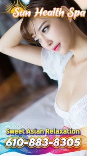 Philadelphia BodyRubs Offered By (610)883-8305 | Bodyrubs (610)883-8305 is 0and offers nuru massages, asian massage, bodyrubs in Philadelphia and available for incall on rubrankings HOURS
MON-SUN 9AM to 11PM
☀️ Embark on a rejuvenating journey at Sun Health Spa, where wellness and serenity await you 🌿🌞
🙌 Our highly skilled therapists are trained in an array of healing techniques, ensuring exceptional care 👩⚕️
🌼 Luxuriate in tranquil massages and treatments inspired by the healing power of the sun's rays 🌺✨
🎶 Immerse yourself in a serene atmosphere, where soothing melodies and fragrances envelop your senses 🎵🌸
💆♀️ Drift away as stress melts away through customized treatments tailored to your specific needs ⛱️
🌟 Experience the therapeutic benefits of holistic approaches and the rejuvenating touch of our experts ✨👐
🌞 Replenish your energy and revitalize your overall well-being, fostering a harmonious state 🌱⚡
🔮 Unearth the ancient secrets of wellness traditions, curated to provide you with ultimate relaxation 📚🌼
💫 Embark on a transformative healing journey at Sun Health Spa, where tranquility meets rejuvenation ☀️💆♂️
