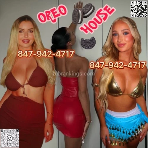 (847)942-4717 is Caucasianand offers nuru massages, asian massage, bodyrubs in Chicago and available for incall on rubrankings Taking "White Blondes" & "Black Chocolates" At Same Time Is The Extremest Way To Enjoy The "Two Different Worlds" Like Bang "Angel & "Devil" Simultaneously.


We’re so proud of our genius ideas of combining WHITE & BLACK together to surprise and shock your vision and all sensual organs! This is incredible and epic creation! Whites & Blacks stack together like OREO and Sandwich, just bite it! Every Day 3 Whites & 3 Blacks lineup For You To Choose!
Dating & Enjoying An Charming White Blonde Is 99% Of Men’s Dream! Why They’re Getting Addicted To Blonde Hottie?  Fitness! Curvy! Busty! Raised Round Firm Butt! Damn Sexy Legs! Blue/Green Eyes! Blonde Hair! Sexy Lips! Ravishing Moaning In Bed! And … … Numerous Beautiful Words Waiting Behind To Describe These Stunners! 
Hard To Find High Quality Clean Elegant Black Steak? We Solve It And Will Continuously Get You REAL Black Players Regularly! The Most Flexible Stretched Body Is Able To Rock Any Pounding Position! Super Wild And Crazy! All Our Black Kitties Are From American Domestic or Europe With Verified Hygiene Status & Identification Certified! 
With Our “White & Black Mistressess”—Your Underground Relationships / Lovers, They came together and build a “Special Force Team” with the same goal, which focuses on boosting your “Dirty Disloyal Experience” to Maximum, and fulfill your psychopath desires! 


We Change New W&B Hotties Every 10 Days, Save And Use Our Official Channels For All Updated Accurate Real-Time New Arrivals In Any Convenient Time You Can!
•	Instagram: remixcolorblast
•	WhatsApp: 773-416-0204
•	WhatsApp Channel: https://whatsapp.com/channel/0029VbAPupm4o7qIOZ2zWX33


Book Your Biggest Contrast “OREO BITES” With Freshly Imported White Blondes & Black Chocolates @: 847-942-4717
Hours: 10:00am ~ 2:00am Every Day
