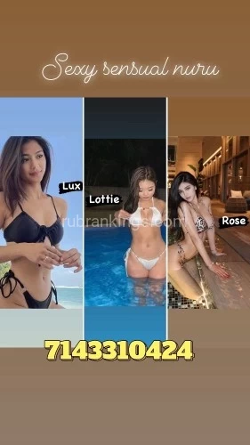 Orange county BodyRubs Offered By (714)331-0424 | Bodyrubs (714)331-0424 is asianand offers nuru massages, asian massage, bodyrubs in Orange county and available for incall on rubrankings you can come stop by and experi ence the best in town
No rushing baby let’s enjoy our full time together 
We’re ready to gift you with Magic Touch special!
Very Relaxing and relieve your stress.clean .quiet and comfortable.
Nice smoothing music in a calm environment. Will help you feel relaxed
Always SWEET and POLITE and FRIENDLY to Everyone,Best Skill will let you feel in the HEAVEN
Best Service and Make highly FUN 
Appointment or walks in always welcome 
Shower is available 
(714)3310424