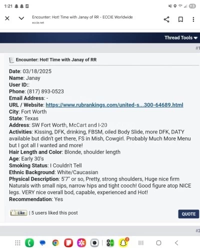 Fort worth BodyRubs Offered By (817)449-7890 | Bodyrubs (817)449-7890 is Caucasianand offers nuru massages, asian massage, bodyrubs in Fort worth and available for both on rubrankings avail 24/7
The only way to set up an appointment is to call me with in an hour before you want to show up
I do not have any sort of explicit or sexual conversation over the phone or through text message
I am offering mutual touch bodyrub with oils, lotion, and hot towels. I love to please you and be pleased. Your favorite skilled bodyrub provider. I craft personalized and deep relaxing Body rub. in a setting of sophistication and sensuality. Indulge in a range of services including full-body relaxation, Nuru, and so much more. Your privacy is my priority, ensuring a discreet experience.
LET ME TAKE YOU TO YOUR ULTIMATE PEAK
Outcall $400 hr
*Private Residence
* Clean & Safe location
* Shower available 🧼
* Refreshments available 🍺 💧
* No Deposit required 🚫
* No Rushing
*I do not send pics. My pics are 100% me and up to date
-No cops
-No address collectors
-No time wasterText // avail 24/7