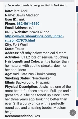 Fort worth BodyRubs Offered By (000)000-00 | Bodyrubs (000)000-00 is Latinoand offers nuru massages, asian massage, bodyrubs in Fort worth and available for incall on rubrankings PLEASE READ BEFORE CONTACTING ME
Hey guys, Iām Jewls Madison ! Located in Fortworth.I cater to Professional Clean men .You can expect a professional and relaxing experience with me every time. My photos are real ! I make it my highest priority to make sure my clients and myself feel comfortable & safe so there is no funny business or bait & switch here! Iām kind and easy going, love to meet new people. I respect you as long as you respect me .
Prebooking is the easiest way to get in with me š«¶š¼
ā¢No texting if I havenāt seen you before
ā¢Regulars get priority
ā¢Appts are available Monday-Sunday times vary
⢠Iām available day times ONLY
ā¢Cash only / Cash app only money must be set on table before session starts
ā¢NO OUTCALLS
ā¢Donation-220
⢠Drama Free , Drug Free
⢠Independent bodyrub provider
I require you have 2 references that will reply with in 30 mins I will no longer waste my time reaching out to your references that never answer thank you for understanding .
Deposit maybe required
Xoxo Jewls Madison
āNot an escort ā