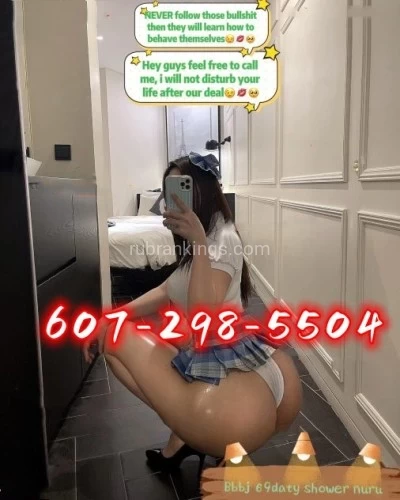 (607)298-5504 is asianand offers nuru massages, asian massage, bodyrubs in San diego and available for both on rubrankings Grand opening new manager  

We got 4-5 girls work every day. Change new girls twice a month . 100% for real !

♥️Clean and private rooms

♥️Table shower

♥️Professional massage no rush

♥️Hot tower hot stone relieve your stress

♥️Young pretty sexy skillful open mind and sweet …Guarantee

♥️Everyone is friendly and patient

♥️Easy Parking 

❤️ Enter or call to make an appointment ❤️❤️607-298-5504❤️❤️