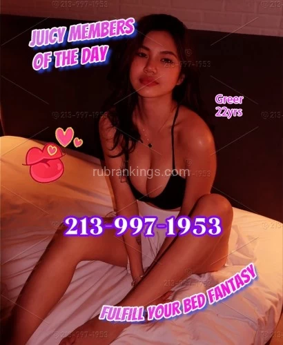 (213)997-1953 is asianand offers nuru massages, asian massage, bodyrubs in Chicago and available for incall on rubrankings We are the best sexual agency:Yummy ladies Group + Tasty ladies Group.
We have six nice ladies at this moment.
Call:213-997-1953,start your happy time ASAP.
If you don't wanna waste your time on some fake things,you have to come to us!
Real and no bull shit!

What we can provide:
-Doggy style: You can clap and grab my ass,screw from behind as hard as you can!
-COB: Spray me all your hot cum and spread it all over my big ass and sensitive nipples.
-COF: If you are too excited to hold back your milkshake to my mouth, I wouldn't mind a face washing with it
-New style 69: Flipped around and put my ass in your face,put your tongue inside me sweet hole.I will suck ur big balls and thick dick too.
-Mish: I lie on my back on a bed with my legs as shape of M, you can use your fingers to open my labia and lick my pink pussy. 

The gals in Yummy ladies Group:Playful Greer(Thailand,22yrs) +  Teasing Lacey(Vietnamese,24yrs) + Seductive Monica(Filipino,23yrs);
The gals in Tasty ladies Group:Mischievous Selena(Filipino,24yrs) + Alluring Tanith(Taiwanese,35yrs)+ Provocative Zenobia(Taiwanese,22yrs);

Each girl has a flawless figure that steals your breath, and a daring spirit that embraces any thrill, ready to fulfill your wildest desires.

Come to us is your best choice,grab your phone and call now:213-997-1953