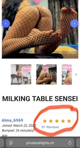 San diego BodyRubs Offered By (858)289-5283 | Bodyrubs (858)289-5283 is Latinoand offers nuru massages, asian massage, bodyrubs in San diego and available for incall on rubrankings This is Alma 
TEXT ONLY
🔘Name
🔘Ethnicity 
🔘Age
🔘Occupation 
🔘Date, Time and Duration of the Session
Are you ready for a UNIQUE experience? 
This is NOT a massage, this is the experience of your life!
I’m very proud to say that I mastered the craft of MILKING . This is my passion… my FETISH, yes my biggest fetish is milk. 
When you are in my HANDS I make sure to push your limits of extasis… I explore your secrets so
I can use them on your favor and pleasure.
I am NOT just a provider I am THE MILKER. 
🔥OF with videos @athenas1105 “BeMyCow”🔥
✅Regular clients have the SAME donation as before when you saw me😘
🔸DONATIONS are ONLY for my TIME and SUPPLIES 
🔘Milking Table Edging
Hhr270
Hour360
90 450
2 hours 600
3 hours 900
 
❤️🔥The SUKEBE (milking) Chair
Milking with a Prostrate Stimulation, take your extasis to the extreme!
Hhr240
🔘BeMyCow EXTREME (Unlimited times, what’s your record? Let’s break it!😈)
Hhr300
Hour450
90 600
2hours720
3hours1200
🔘BeMyCow Erotic! (Multiple times too but in a erotic and sensual Session… more relax )
Hhr300
Hour 390
90 minutes 450
2hours 540
3hours 900
 
🔘JAPKASAI MASSAGE (testicle Massage)
This is a rejuvenating massage for your manhood areas… increase libido and sperm production.
Boost testosterone, enhance sexual health, improve sex life!
This is a session with a mix of erotic stimulation and stretching, you will feel like a new man after my sensual touch… feel my hands in areas you never had before, caressing… massaging… 
Hour 360
🔘strapon
Hhr300
Hour450
🔘Prostrate stimulation milking (with toys or without)
Hhr270
Hour360
🔘VACUGLIDE (sucking machine)AUTOBLOW
🔘Fisting hhr300
🔘Foot Fetish
🔘BDSM hhr360 hour 600 
🔘Sissy Training (BeMySissy)hhr300
Wear sexy lingerie for me… hot panties… silky stockings… let’s have fun ❤️🔥
🔸Everything is a fantasy between 2 CONSENTING ADULTS 🔸