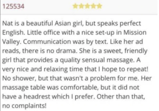 (619)354-2151 is asianand offers nuru massages, asian massage, bodyrubs in San diego and available for incall on rubrankings If you are looking for a nice, relaxing massage with an attractive masseuse, then I am your gal! Cozy room set with professional massage table (added memory foam for your comfort!), soothing massage music, clean sheets and towels, premium unscented, antibacterial/ antiviral massage cream... UV sterilized hot towels! 

Please be clean and professional. No upgrades. No upsells. No drama. 

For booking inquiries, please TEXT for rates and availability.  BY APPOINTMENT ONLY 

Absolutely no GFE/ no FS

Private suite in Mission Valley

For Your Peace of Mind: 
My already strict sanitation procedures will become even more strict. There will be 30-45 between each client to allow for thorough sanitation. I am working on a limited schedule allowing for lots of disinfecting***

- Natalie