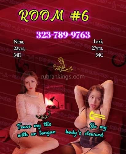 Dallas BodyRubs Offered By (323)789-9763 | Bodyrubs (323)789-9763 is 0and offers nuru massages, asian massage, bodyrubs in Dallas and available for incall on rubrankings ๐ธ๐Available to you:๐๐๐
/๐๐ซwash your finegrs among my juicy box 
/๐๐ซlet me measure how long is your penis by my mouth! In 20mins,your penis must be like Gatling, which will release your semen in my mouth. 
/๐๐ซI love feeling your cock in my hand and hearing you groan every time I stroke it. 
/๐๐ซpray your milk all over my body,I like your smell! 
/๐๐ซAre you craving for a deep deep throat and crazy queening with an ultimate sex machine? 
/๐๐ซbeing penetrated on top and having control make me horny and watery, tell me if I'm a good cowgirl
6 rooms to join:๐๐๐
Room.1  Carla, 23yrs, 36D/Kiki, 22yrs, 34D๐ฆ
Room.2  Suzy, 22yrs, 36D/Lia, 25yrs, 36C๐ฆ
Room.3  Trudy, 21yrs, 34C/Mia, 23yrs, 36D๐ฆ
Room.4  Sherie, 24yrs, 34D๐ฆ
Room.5  Selena, 25yrs, 36D๐ฆ
Room.6  Nina, 22yrs, 34D/Lexi, 27yrs, 34C๐ฆ
๐ธ๐TEL:323-789-9763