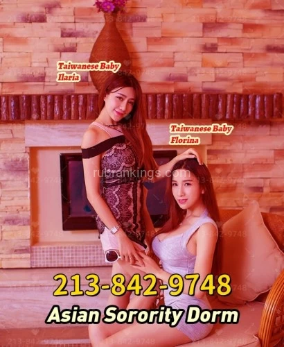 Los angeles BodyRubs Offered By (213)842-9748 | Bodyrubs (213)842-9748 is asianand offers nuru massages, asian massage, bodyrubs in Los angeles and available for incall on rubrankings Welcome To Asian Sorority Dorm!New Gals! Push The Door… Lecherous Atmosphere & Overwhelming Carnal Smell Throw At Your Face Firmly!!! Four enchanting Asian vixens suddenly appear, dressed in lingerie, bikinis, school uniforms, and cosplay outfits! Their captivating faces are a feast for the eyes. WOW…four irresistible body types that tease and tempt. WOW…their hungry, inviting expressions draw you in. WOW! They're all eager and hungry, ready to satisfy your deepest desires.
Taiwanese Baby Florina: Performer Major. 25 years old, 5’3”, 36E, Playful and passionate, she craves your touch. Signature Skills:BBBJ,69,SHOWER TOGETHER,B2B,Doggie Style. B2B pro!
Taiwanese Baby Daria: Dancer Major. 26 years old, 5’4”, 36C, Curvy and confident, she teases with a smile. Signature Skills:COB,COF,CIM,DATY,69,BBBJ, 69 pro!
Taiwanese Baby Greta: Hostess Major. 29 years old, 5’3”, 36D, Seduction is her art, every move a dance. Signature Skills: GFE,BBBJ,69,DOGGIE STYLE,DATY, GFE pro!
Taiwanese Baby Ilaria: Bartender Major. 27 years old, 5’3”, 36D, her allure is irresistible, come lose control. Signature Skills:BBBJ,GFE,SHOWER TOGETHER,DATY,69, BBBJ pro!
This Must Be The Hardest Time For Choosing In Your Life, Among These Extremely Gorgeous Cute Asian Angels! BUT!!! You Absolutely Can Take Two, Three Or Four Babies All Together!
Book Your “Tour” At: 213-842-9748