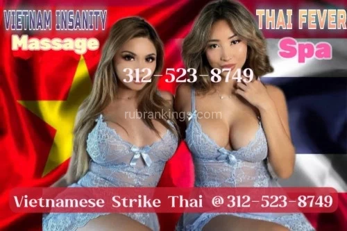 (312)523-8749 is asianand offers nuru massages, asian massage, bodyrubs in Chicago and available for incall on rubrankings "Sex is healthy, not devitalizing, as in the traditional Asian assertion, so long as it is 'taken' as if it were a drug, and not 'consumed' as if it were an ordinary food". This is the philosophy of Us As A Super Massage Club! Our mission is to train and practice with you for the healthiest “Organic + Orgasm” Connection! 

We source “Mysterious Legendary That Nuru Sensual Massage Team” & “Primitive Wild Vietnamese Erotic Tantra Massage Crew” for getting you the MOST PROFESSIONAL ASIAN PROFILE!


Let’s Show Off How Our Team Will Boost “Men’s Function” In Orgasm Way:

•	Vietnamese Jacuzzi ( Mandarin Duck Bath ) 
She Bath & Rub You In Warm Tub! 

•	Thai Prostate Sauna Room 
She Massage Your Prostate In Sauna Room!

•	Vietnamese-Style Standing Bathing Room 
She Wash You From Head To Toes!

•	Thai Soapy & Milky Mattress 
She Applies Soapy Foam To Slide Rub On You!

•	Vietnamese Water Falls Table Shower 
You & Her Lie Together In Water Bed And Let Water Falls Shower You Guys! Hold Her Tightly! 

•	Thai Big Massage Leather Cushion Bed 
This Is The Nest Where You Will Enjoy The Spectacular Heaven Tour With Your Therapist!

•	Vietnamese Tatami Mattress 
Your Crazy Elevated Massage Service Starts Here!

•	Thai King Size Imperial Bed 
The Best Playground For “Four Hands” Massage!


We Monopoly The Entire “Thai Masseuses Market” & “Vietnamese Masseuses Market”, Which Means In Chicago, We’re The Only One Place Can Deliver REAL AUTHENTIC Thai & Vietnamese Masseuses!


Take the privilege on Vietnamese & Thai talents from us at 312-523-8749 any time between 10:00am and 2:00am Every-Day Available!  


